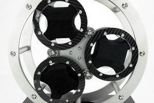 LumiSidus 3 Stainless Steel Carbon Watch Winder Bearings front